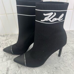 Karl Lagerfeld Women's Black Ankle Boots